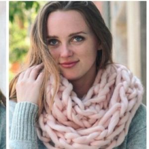 Large Link Knit Infinity Scarf